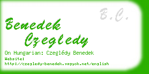 benedek czegledy business card