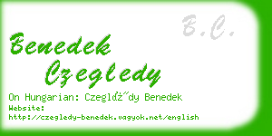 benedek czegledy business card